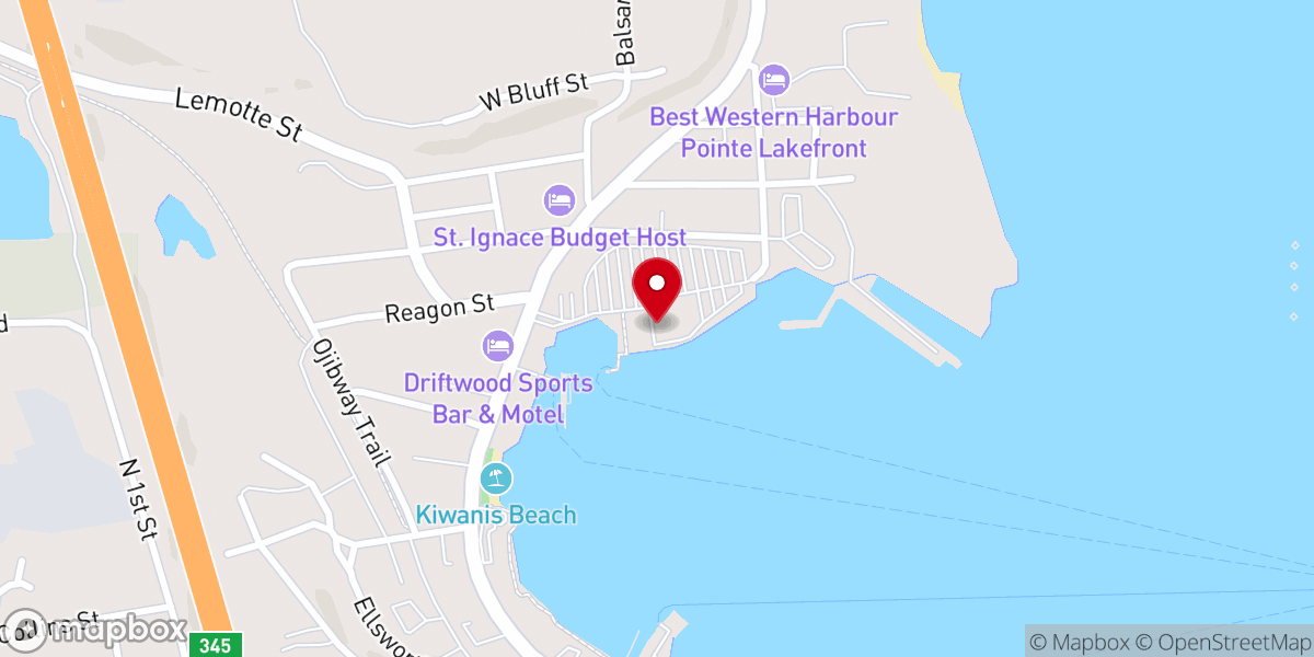 Map showing location of Shepler's Mackinac Island Ferry