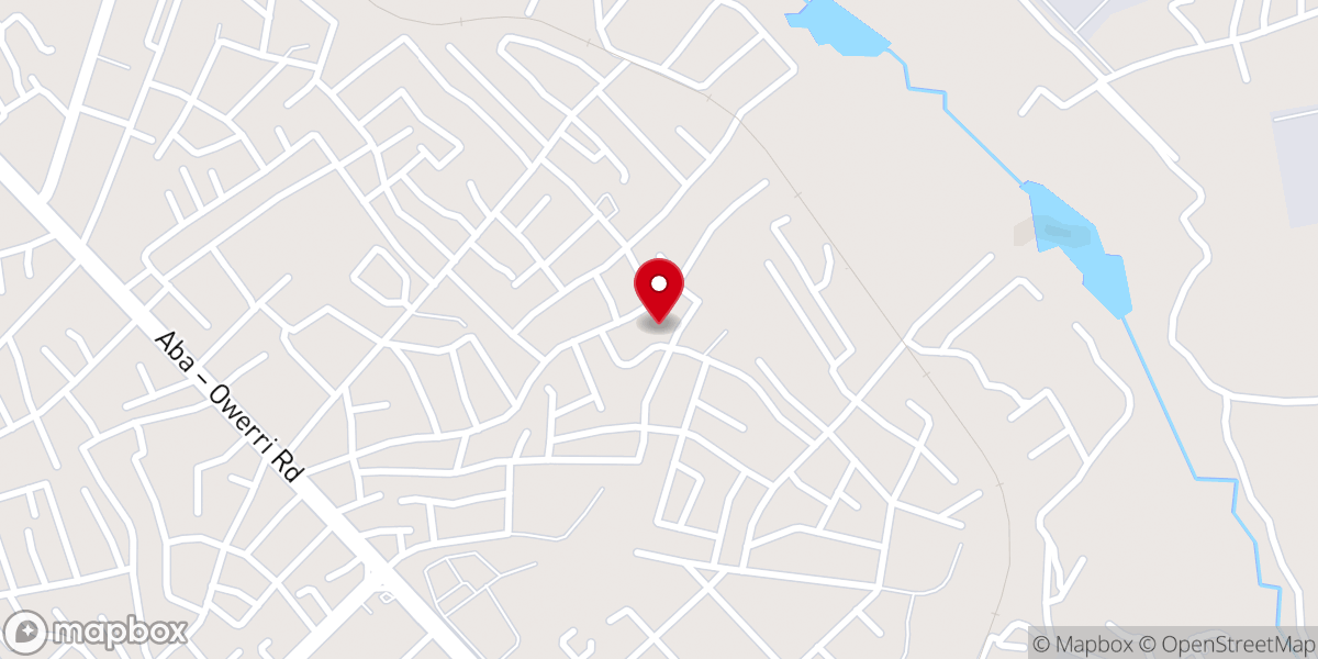 Map showing location of RCCG DUNAMIS UGWU AKPU ABA