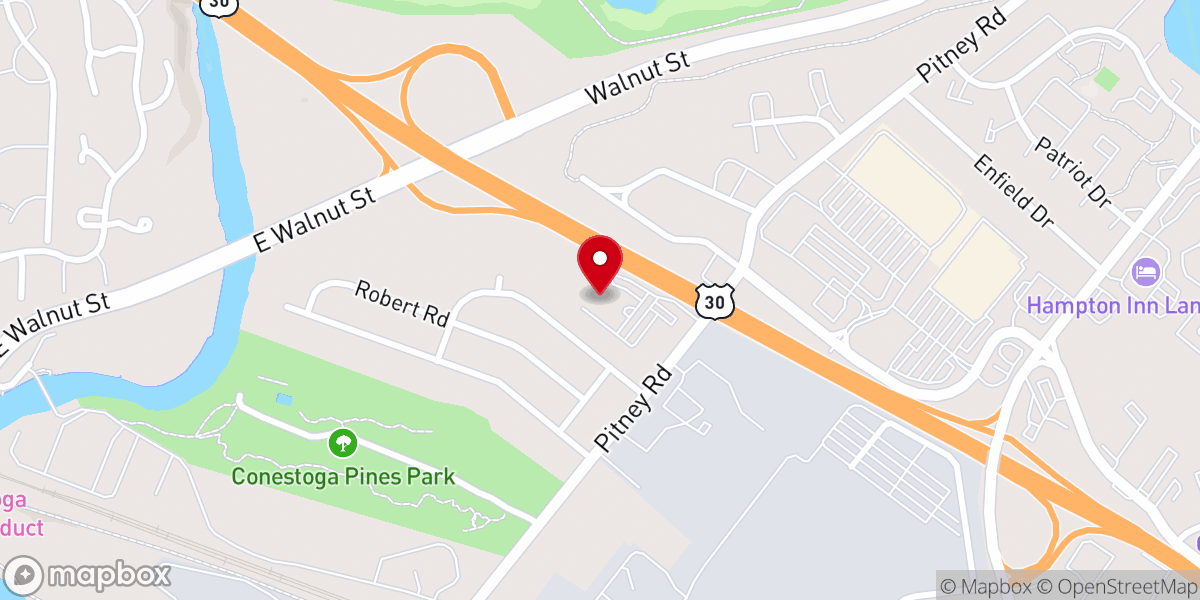 Map showing location of Lancaster Alliance Church