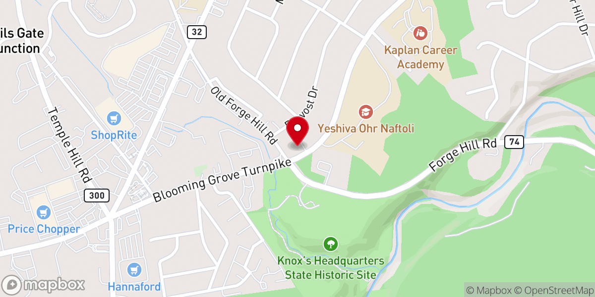 Map showing location of Church of Christ