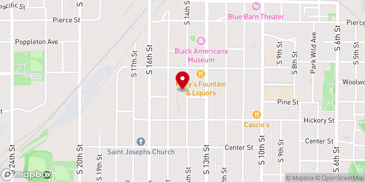 Map showing location of Southroads Church