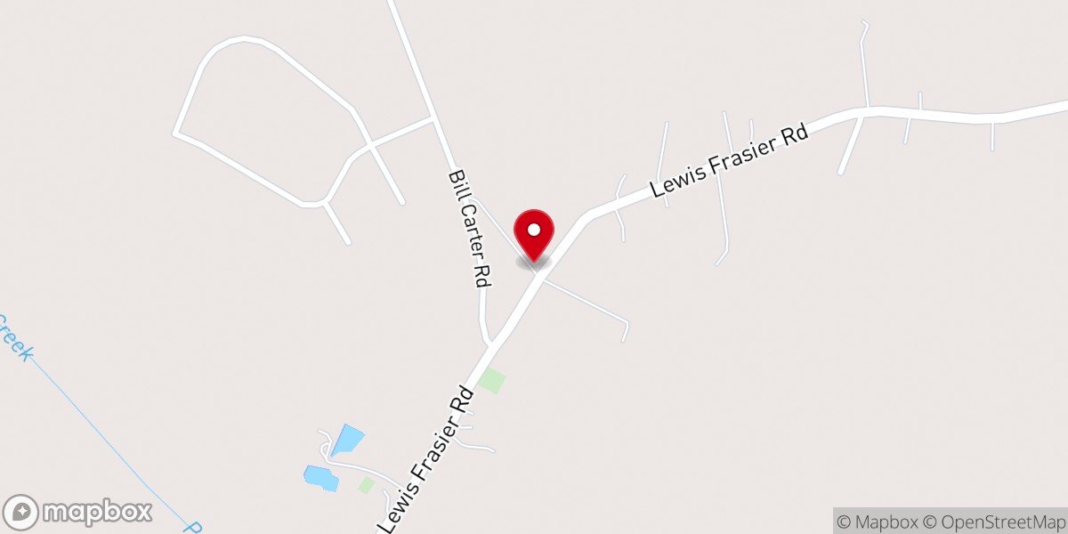 Map showing location of Thebes AME Church
