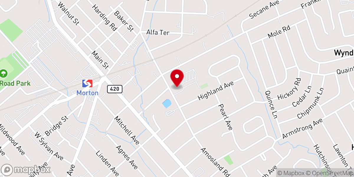 Map showing location of Our Lady of Perpetual Help Church