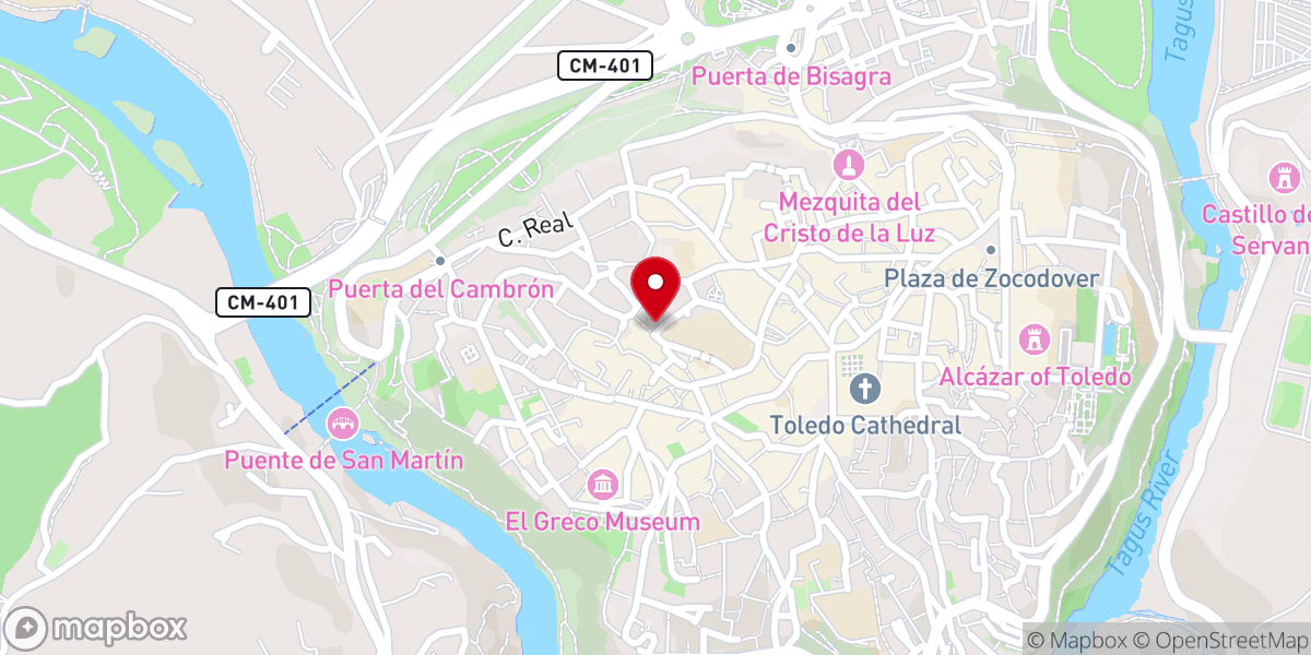 Map showing location of Monasterio de San Clemente