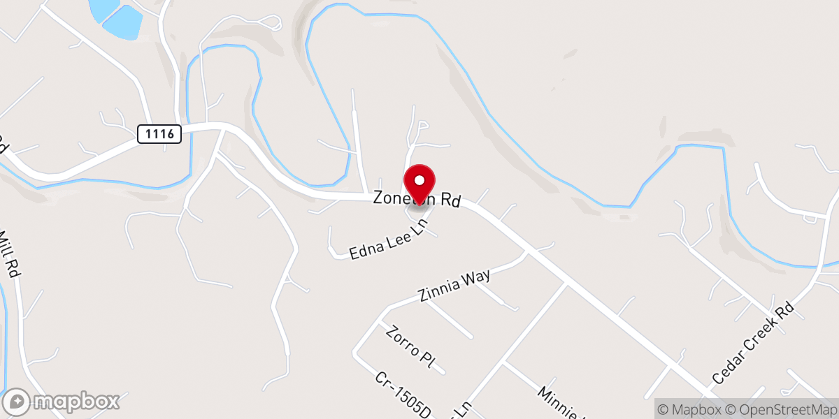 Map showing location of Salem Church of Christ