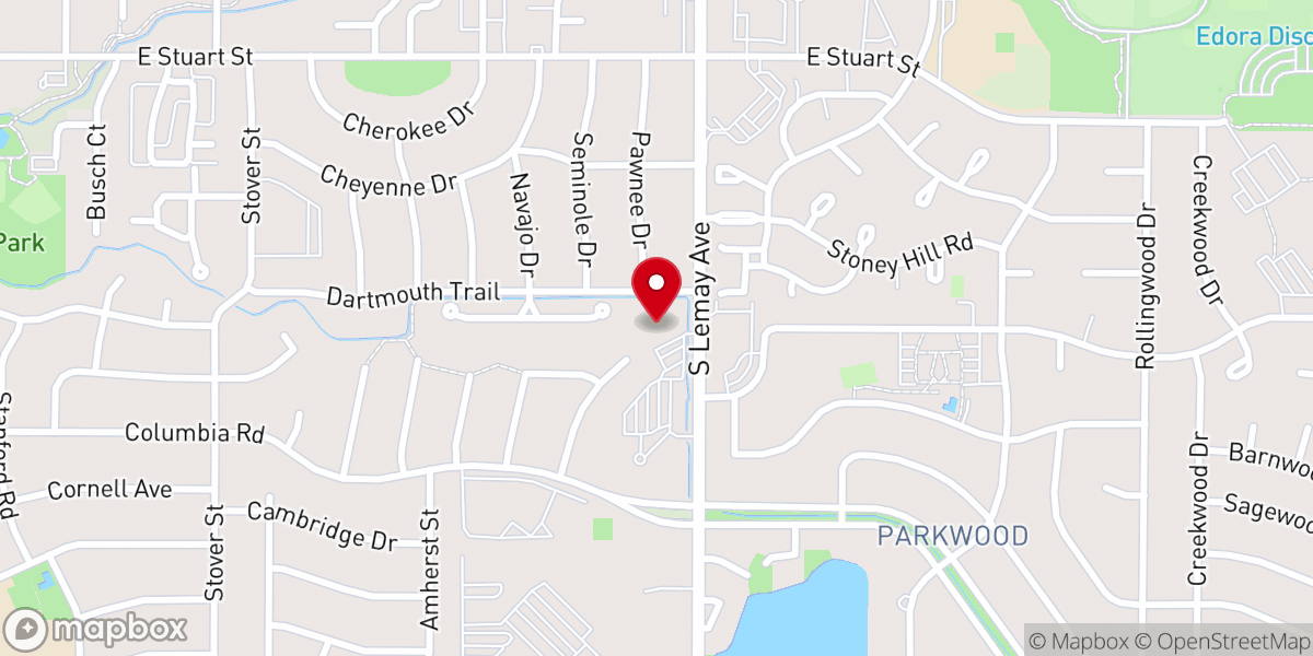 Map showing location of Emmaus Road Church