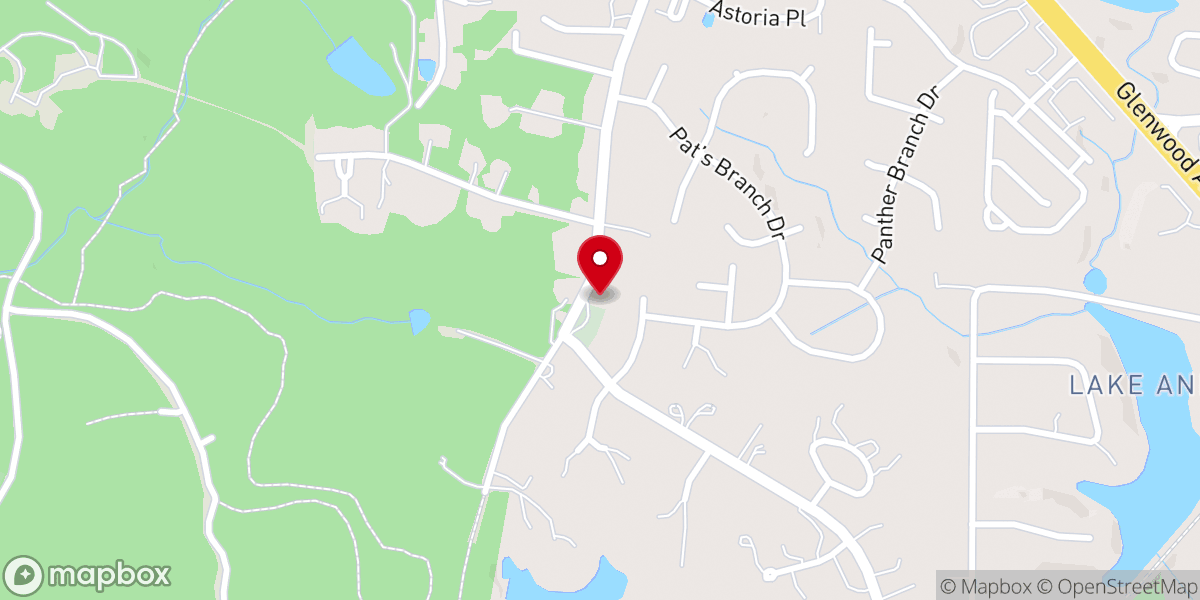 Map showing location of Ebenezer Community Baptist Church