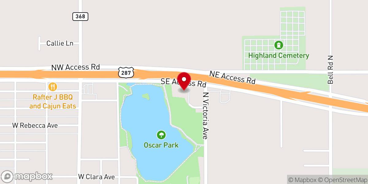 Map showing location of Lakeview Church of God