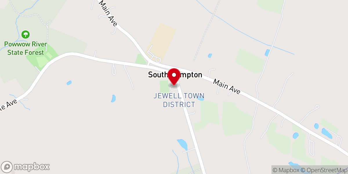 Map showing location of South Hampton Baptist Church