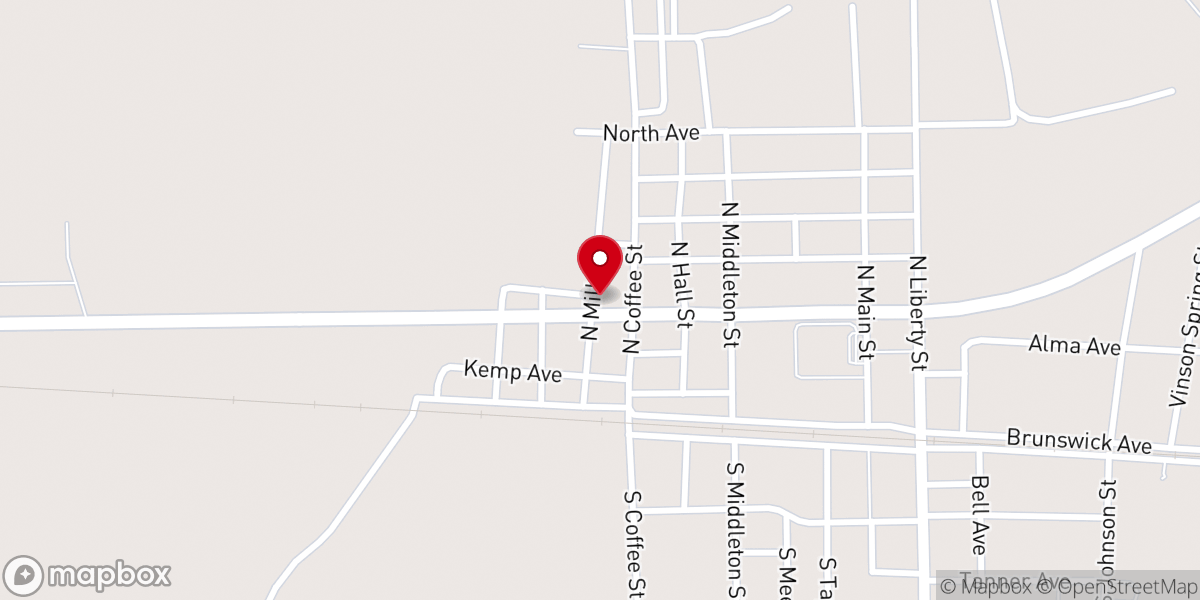 Map showing location of Greater St James FWB Church