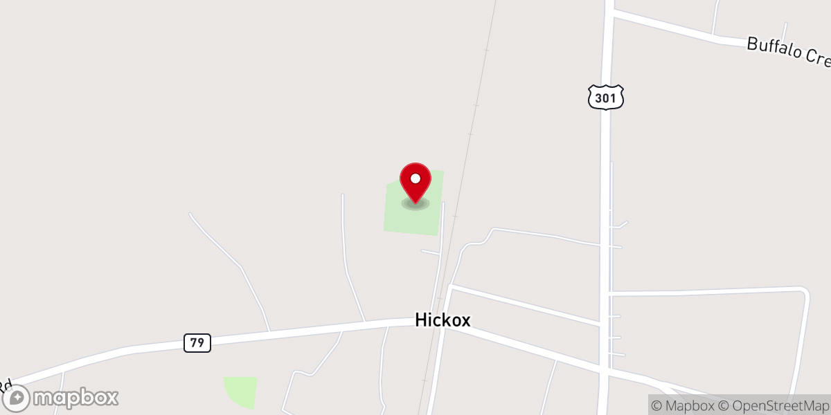 Map showing location of New Hope Church