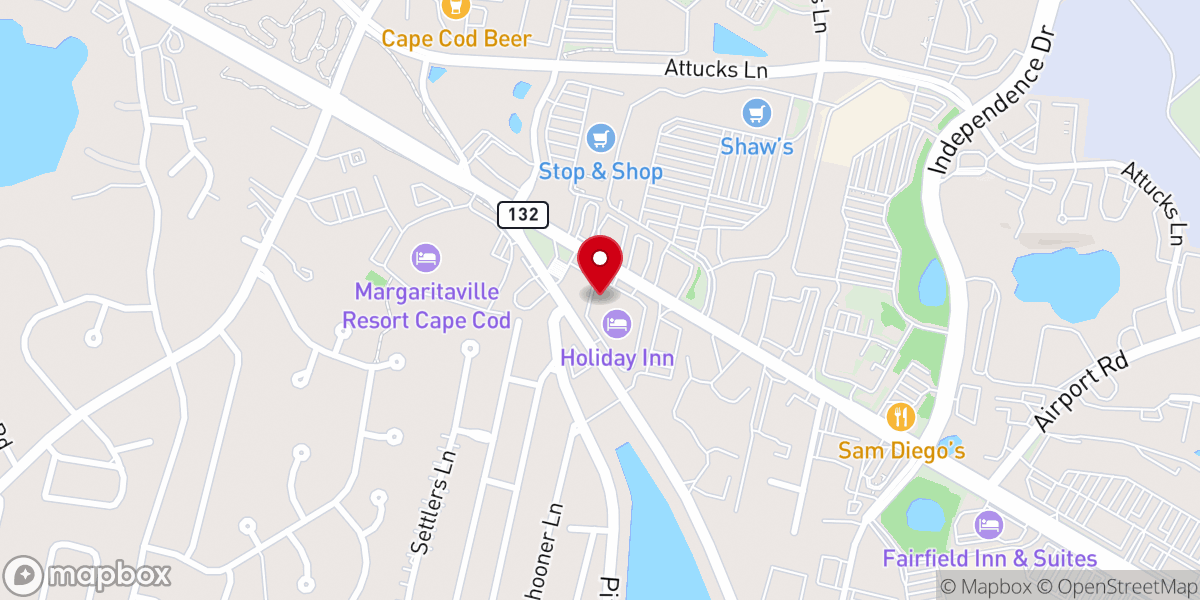 Map showing location of Holiday Inn Cape Cod - Hyannis by IHG