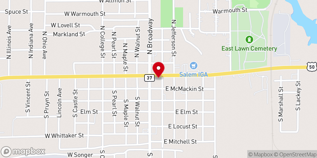 Map showing location of Country Creek Treasures