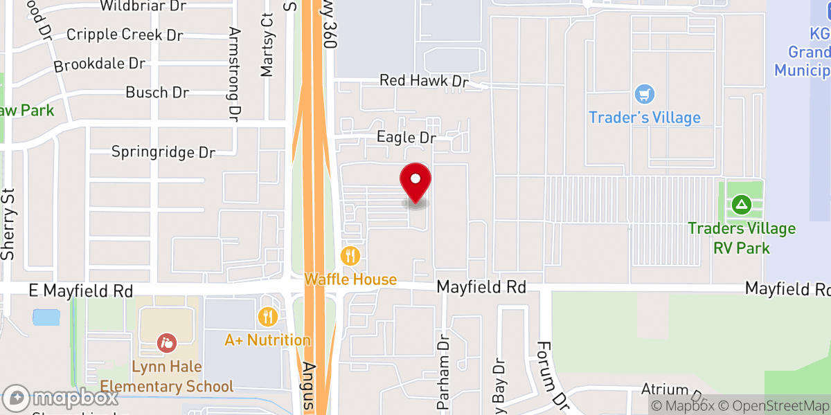Map showing location of Fielder Church / Iglesia Fielder - Grand Prairie
