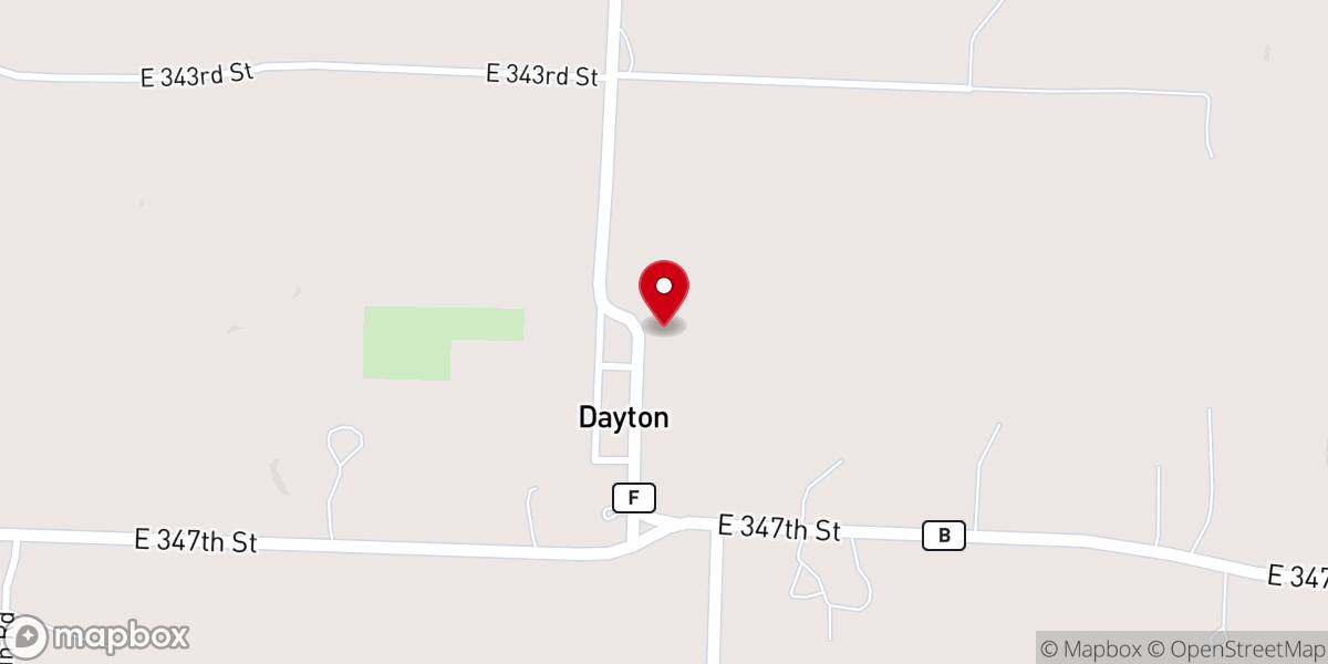 Map showing location of Dayton Community Church