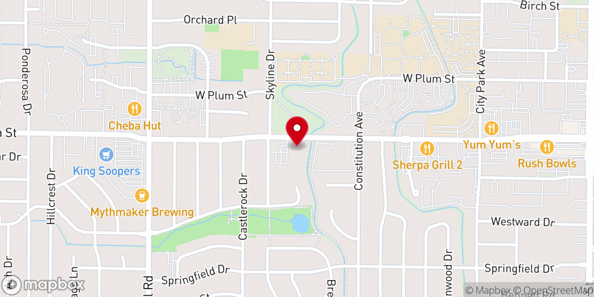 Map showing location of Westminster Presbyterian Church