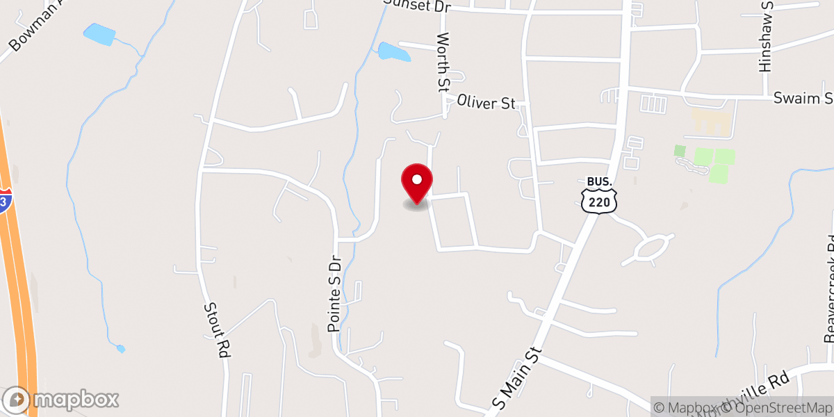 Map showing location of Bible Holiness Church