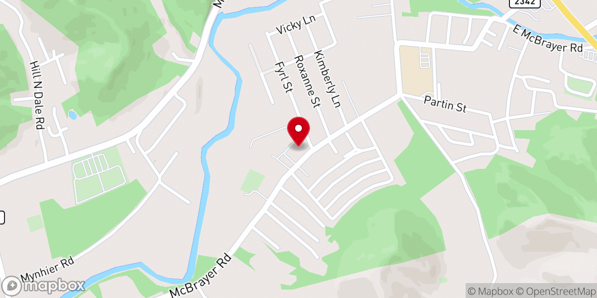 Map showing location of Clearfield Baptist Church