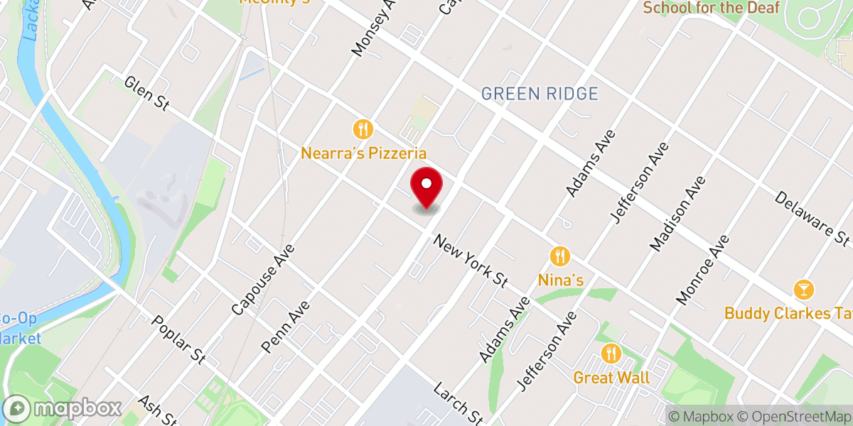 Map showing location of Scranton Seventh-day Adventist Church