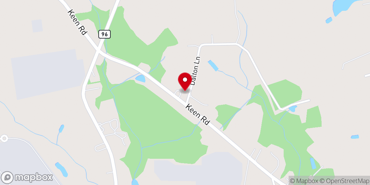 Map showing location of Beulah Hill Christian Church