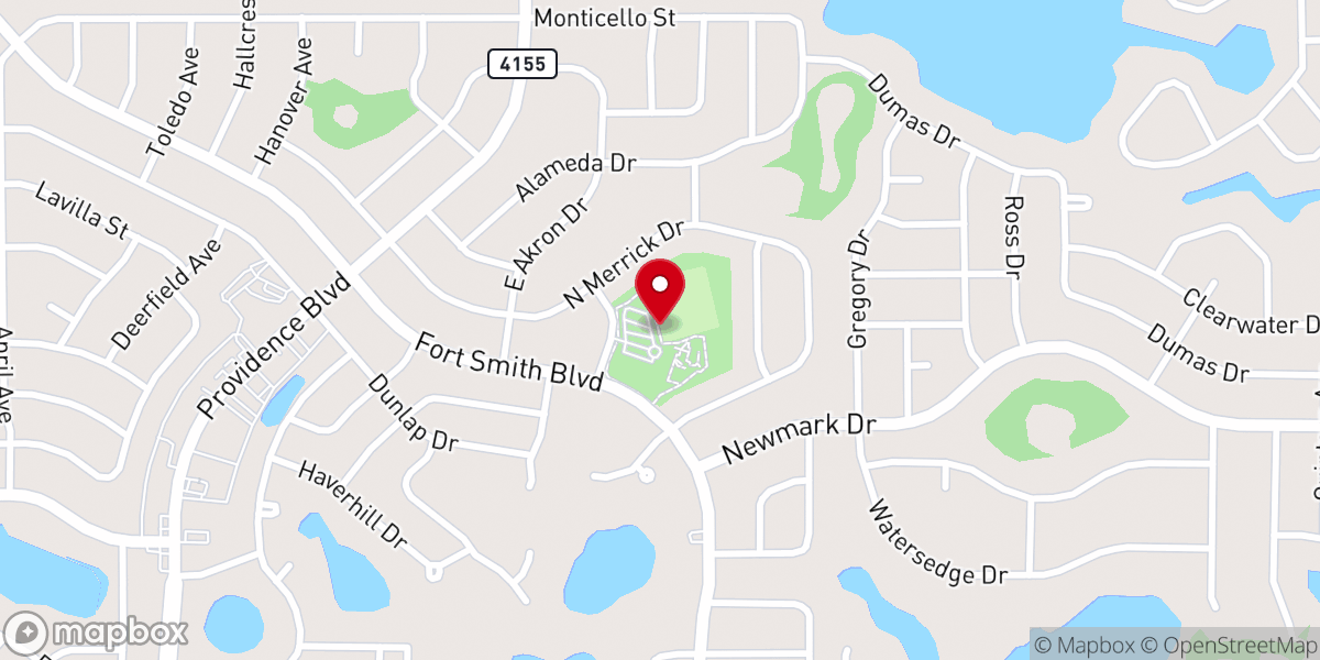 Map showing location of Wes Crile Park