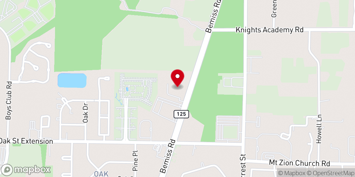 Map showing location of St. Barnabas Episcopal Church
