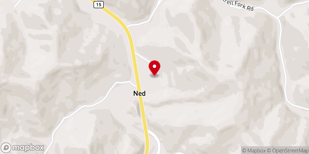Map showing location of Neace Memorial Church