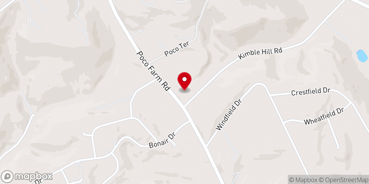 Map showing location of Poco Farm Road Church