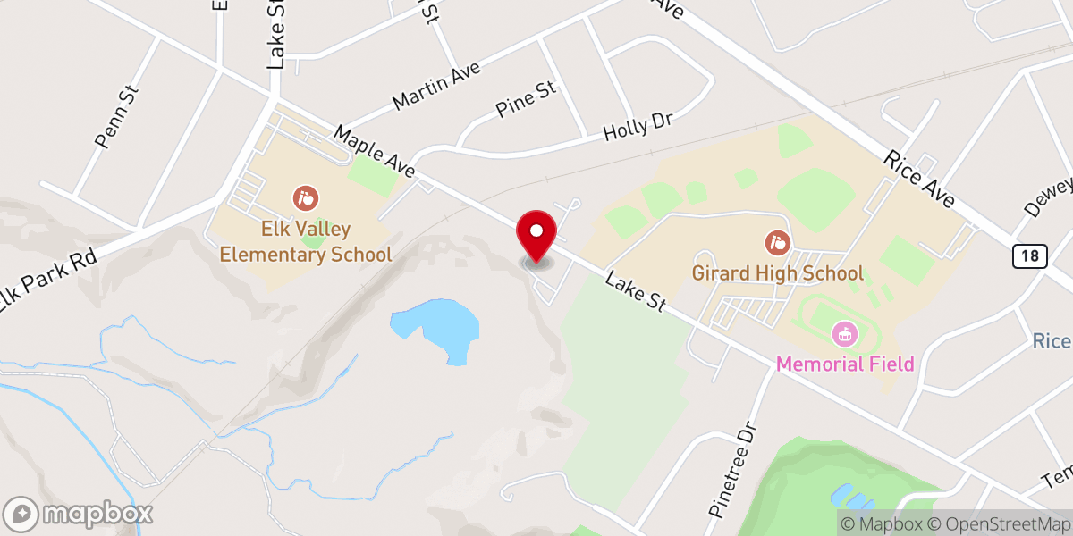 Map showing location of Bethel Assembly of God