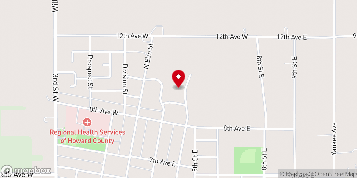 Map showing location of First Lutheran Church