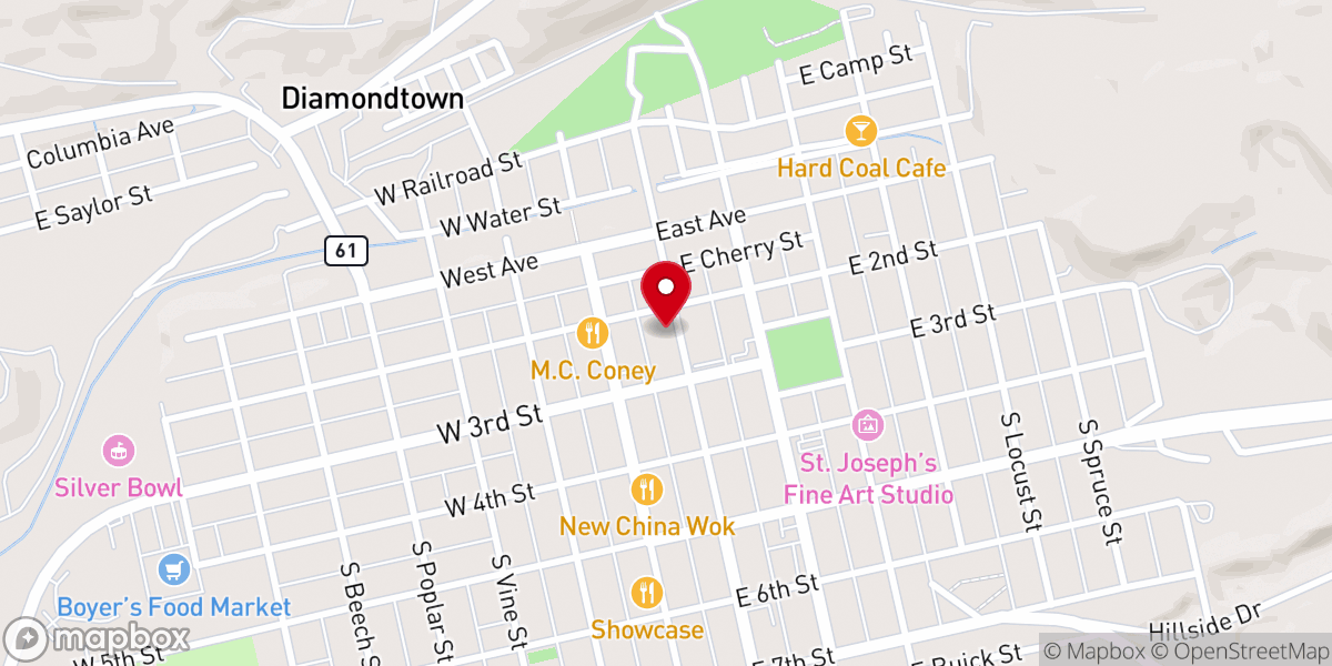 Map showing location of First United Methodist Church