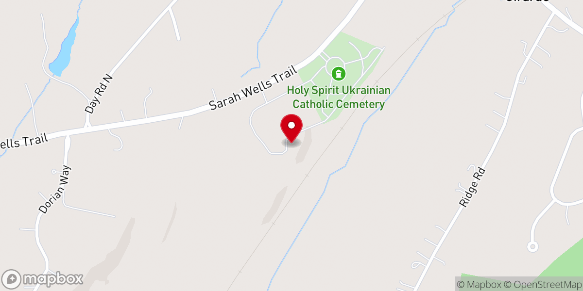 Map showing location of St Andrew's Ukrainian Catholic Church