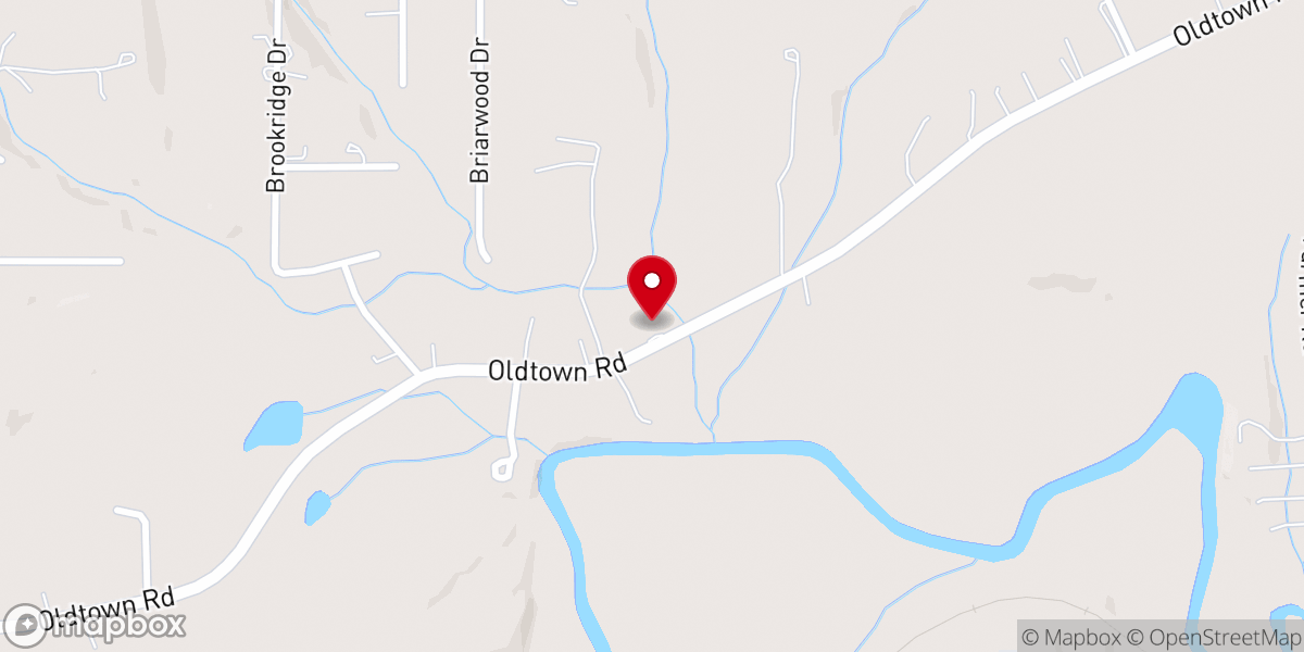 Map showing location of Open Door Church