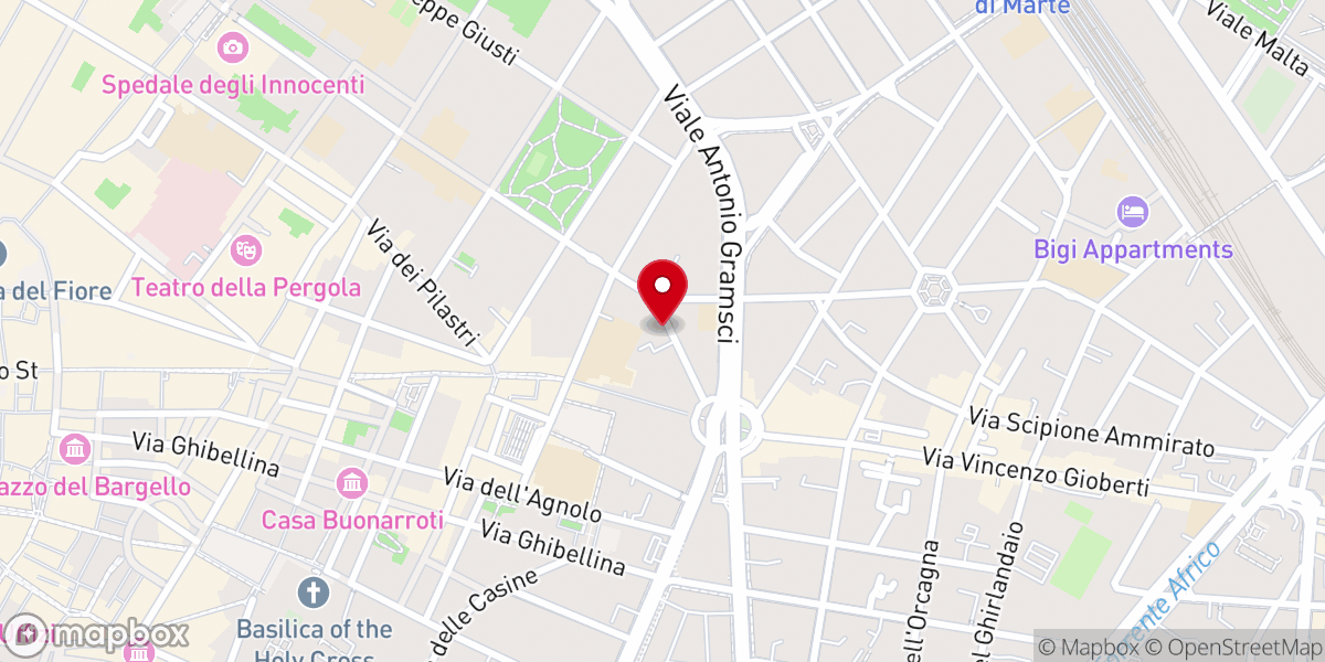 Map showing location of Centro Comunitario Valdese
