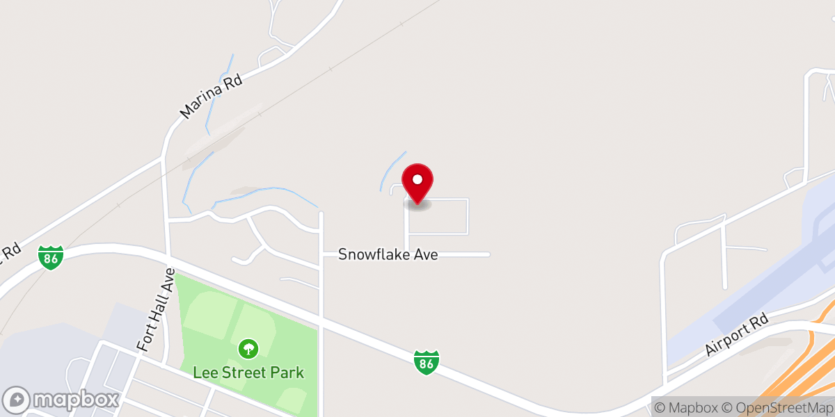 Map showing location of American Falls Idaho Family History Center