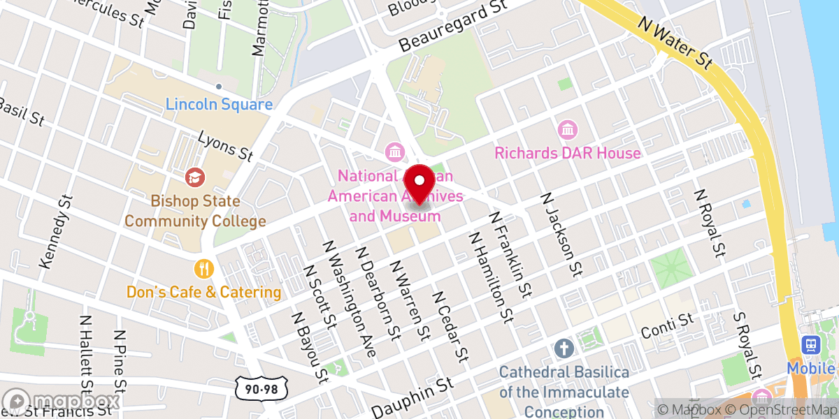 Map showing location of State Street African Methodist Episcopal Zion Church