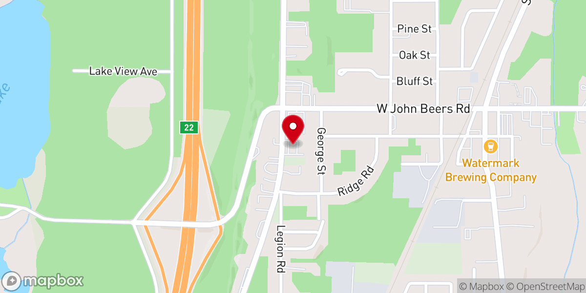 Map showing location of First Church of God - Stevensville