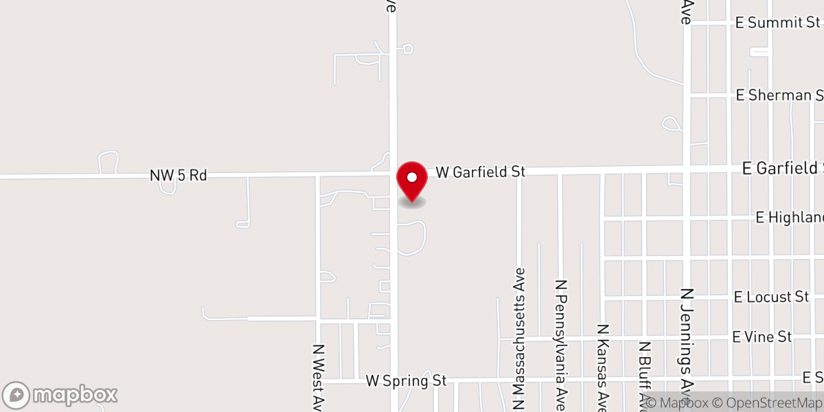 Map showing location of Grace Baptist Church