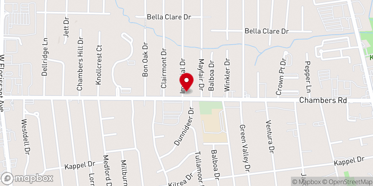 Map showing location of Greater St. Mark Baptist Church