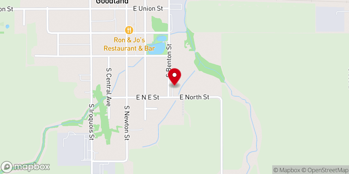 Map showing location of Trinity Church Goodland Campus