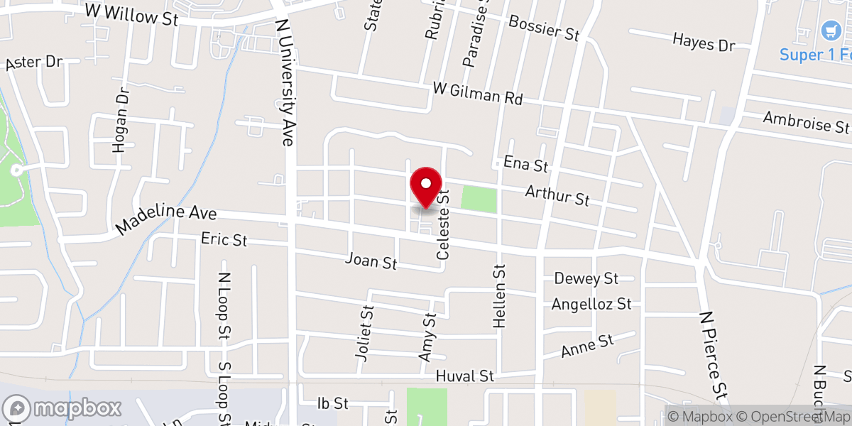 Map showing location of Saint Anthony Church