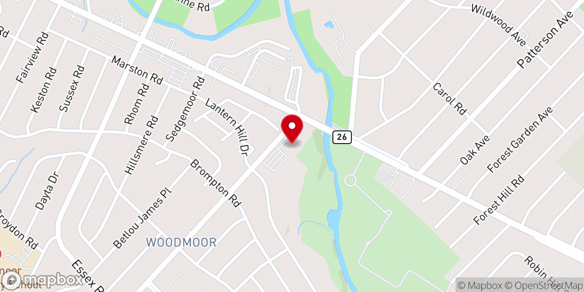 Map showing location of Epworth United Methodist Chapel