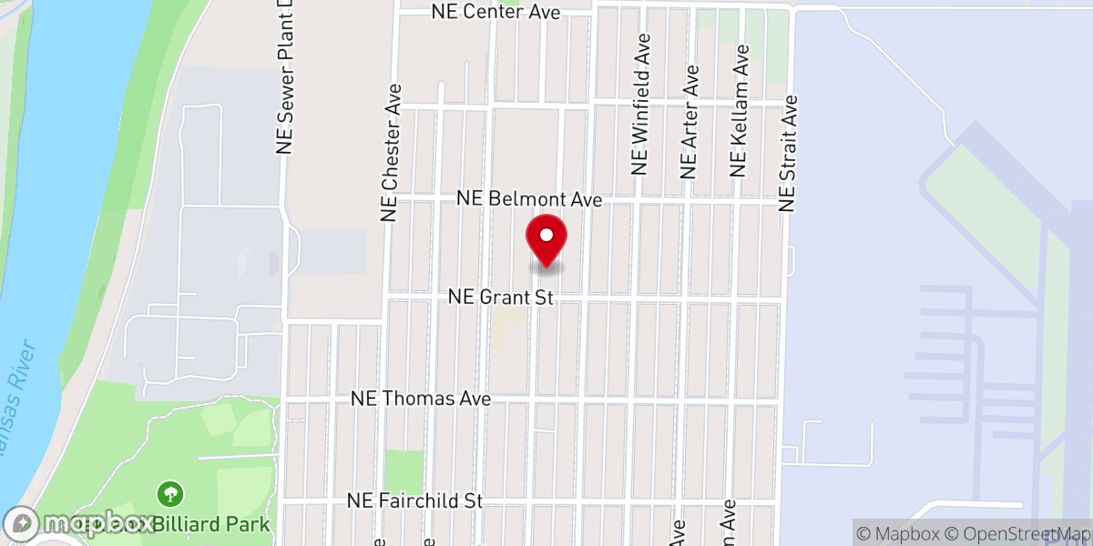 Map showing location of Grace Baptist Church
