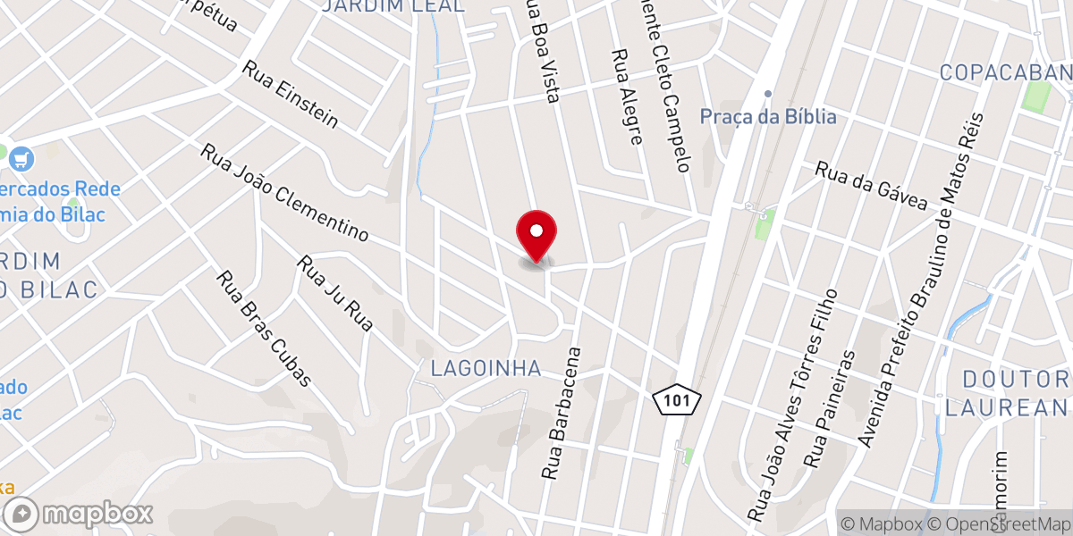 Map showing location of I Igreja Batista em Bananal