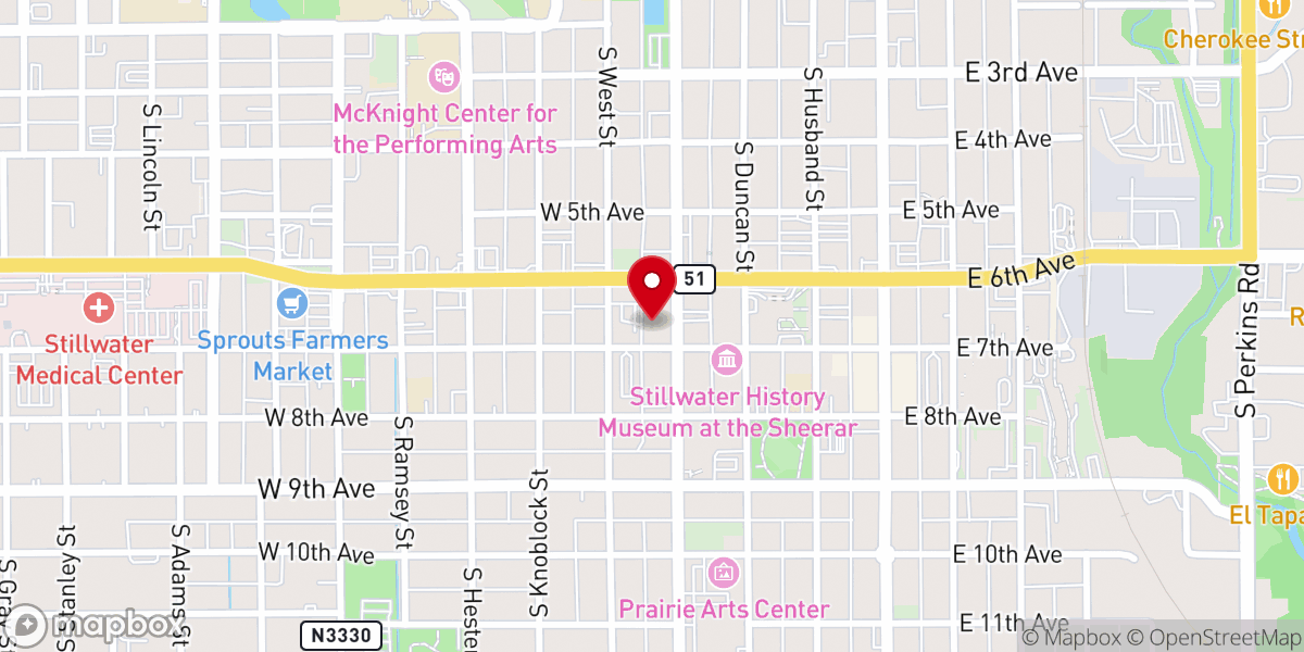 Map showing location of Methodist Protestant Church of Oklahoma Inc