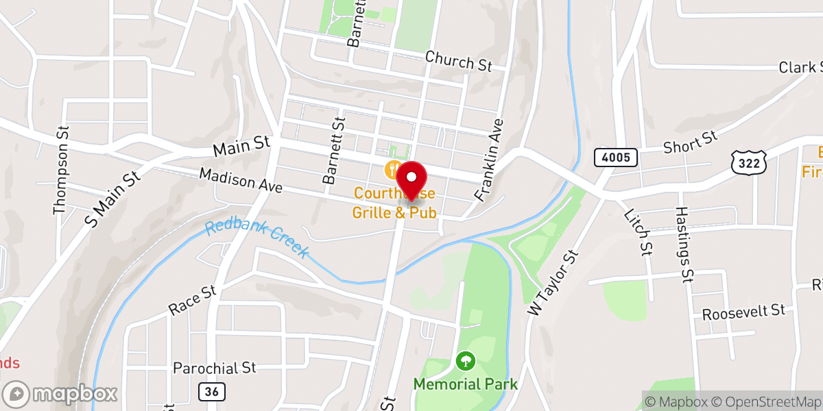 Map showing location of Holy Trinity Episcopal Church
