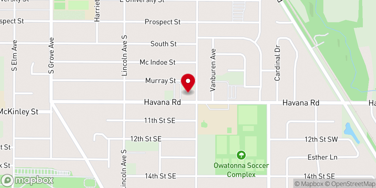 Map showing location of Seventh Day Adventist Church