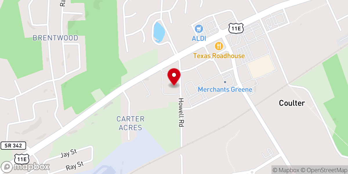Map showing location of Panther Springs United Methodist Church