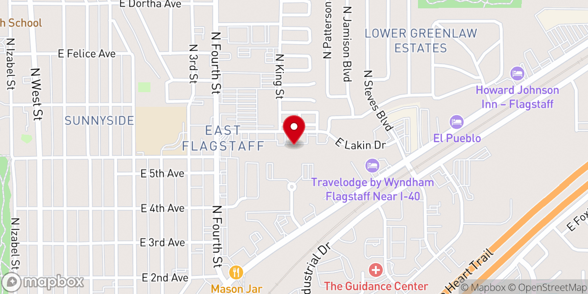 Map showing location of Apostolic Lighthouse-Flagstaff