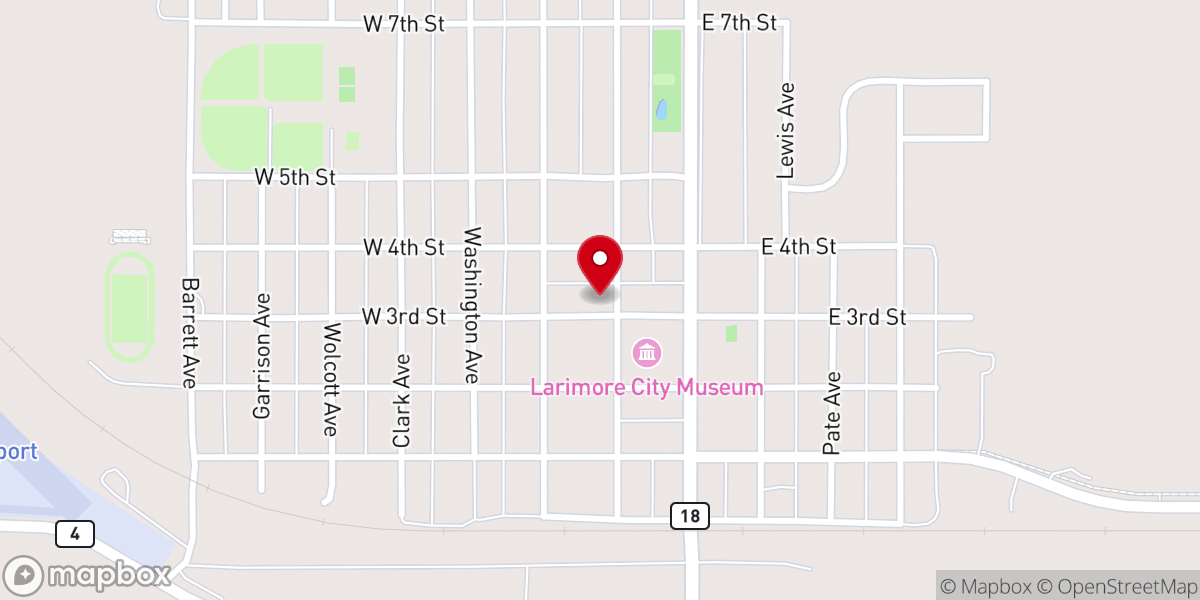 Map showing location of United Methodist Church